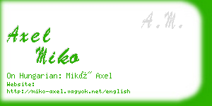 axel miko business card